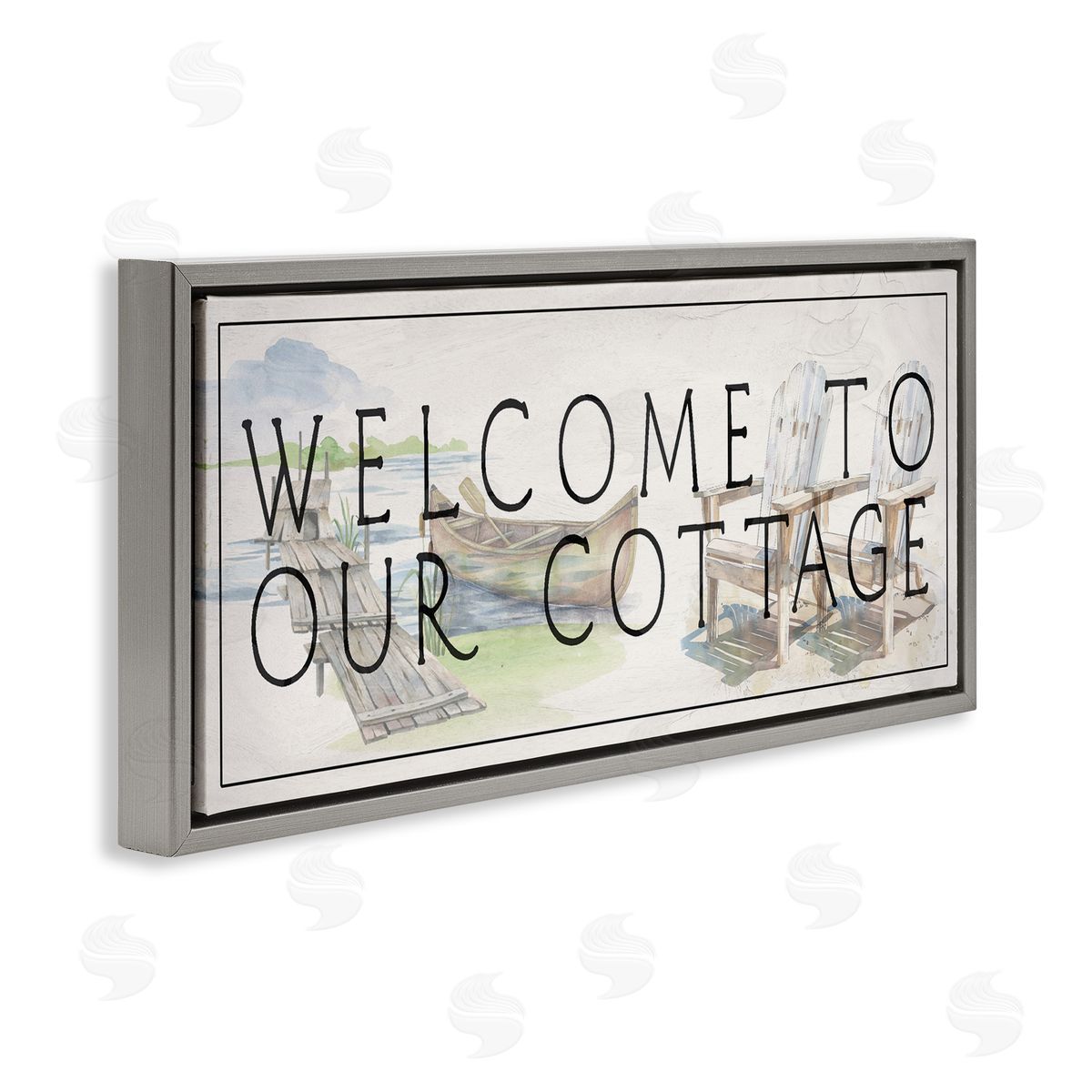 Lil' Rue Welcome Cottage at Lake's Edge Canvas Wall Art Print