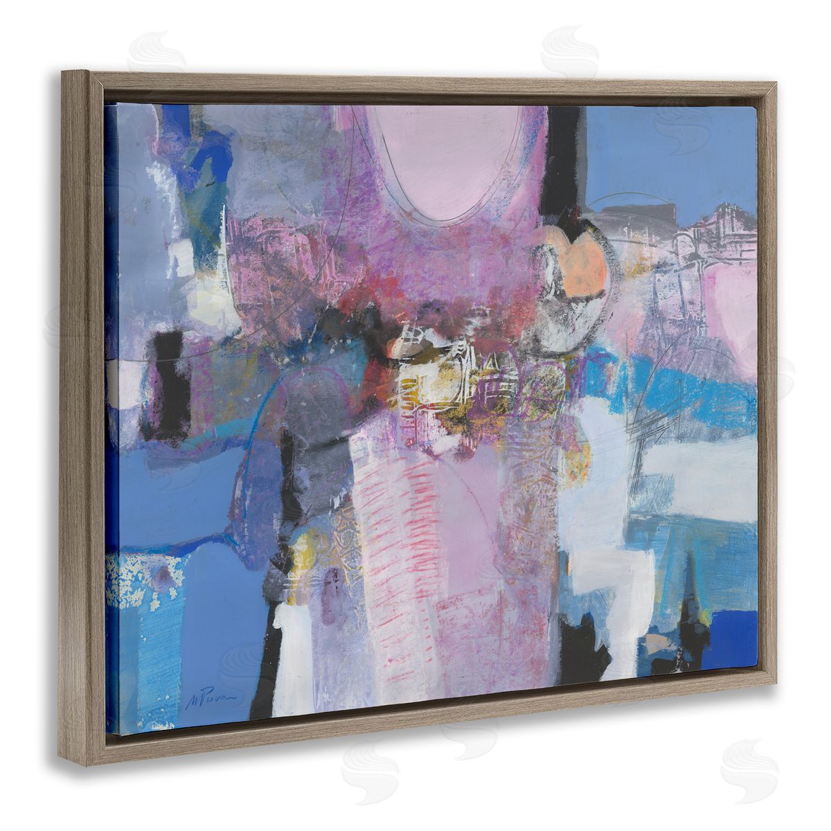 Maurizio Piovan Pastel Simpatia Abstract Canvas Wall Art Print