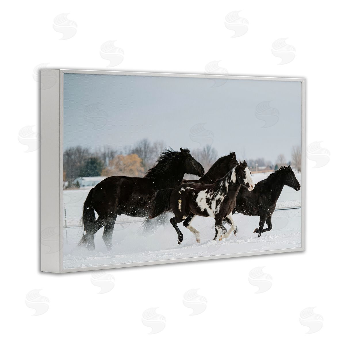 Amy Carroll Winter Herd of Horses Canvas Wall Art Print