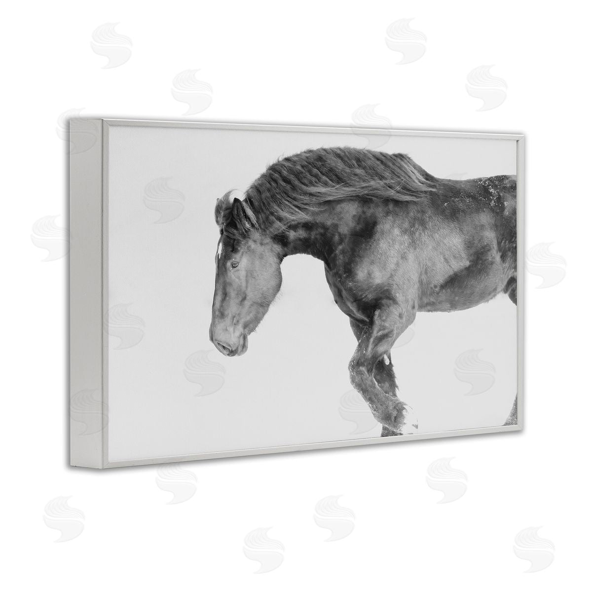 Amy Carroll Winter Stallion Gallop Canvas Wall Art Print