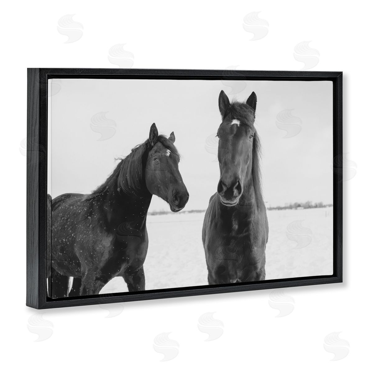 Amy Carroll Draisma Hirdes Winter Horses Canvas Wall Art Print
