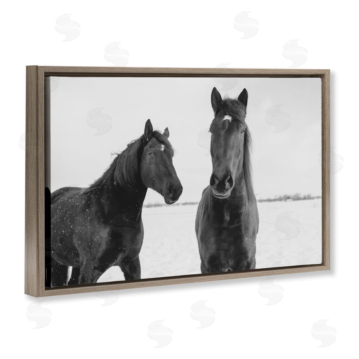 Amy Carroll Draisma Hirdes Winter Horses Canvas Wall Art Print