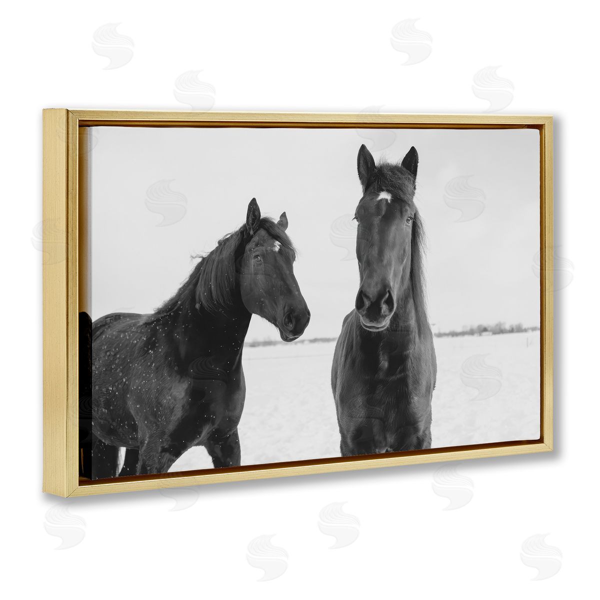Amy Carroll Draisma Hirdes Winter Horses Canvas Wall Art Print