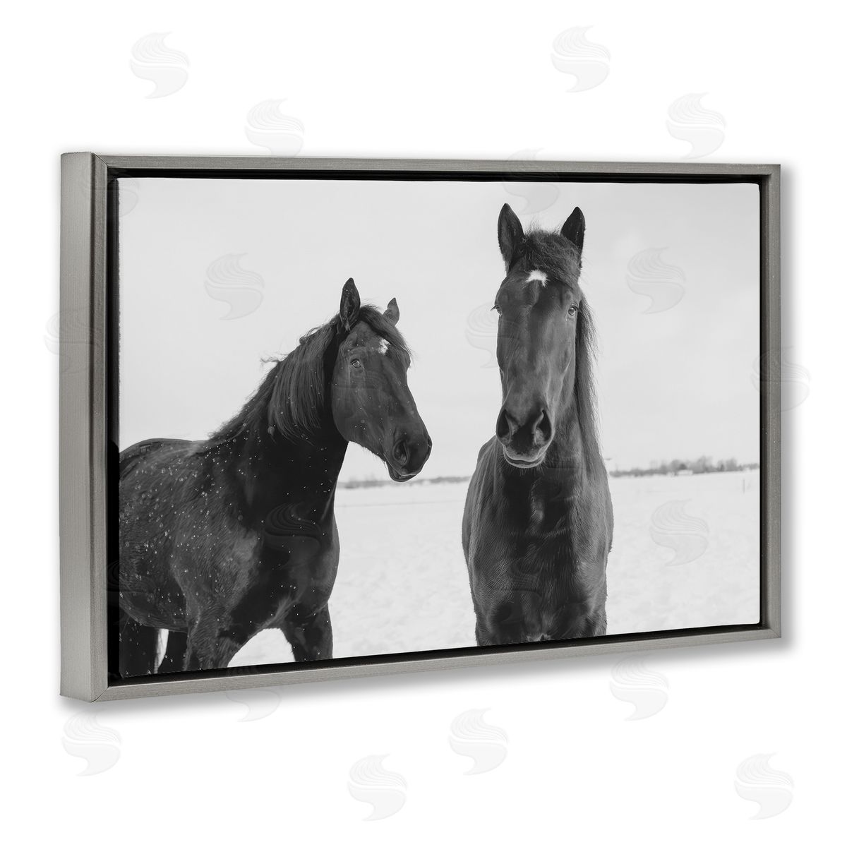 Amy Carroll Draisma Hirdes Winter Horses Canvas Wall Art Print