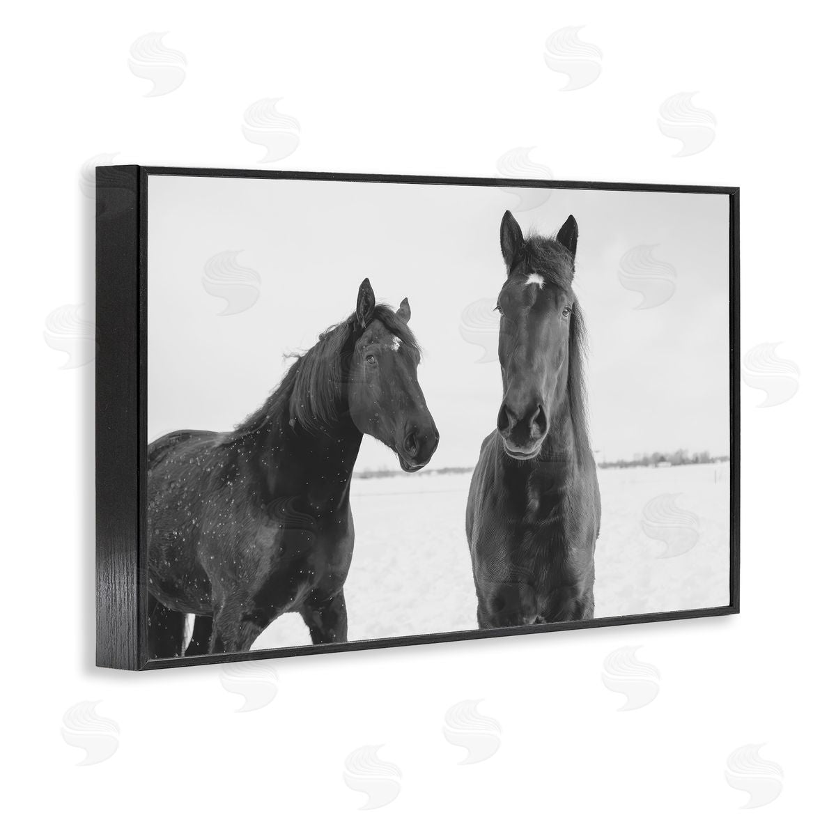 Amy Carroll Draisma Hirdes Winter Horses Canvas Wall Art Print