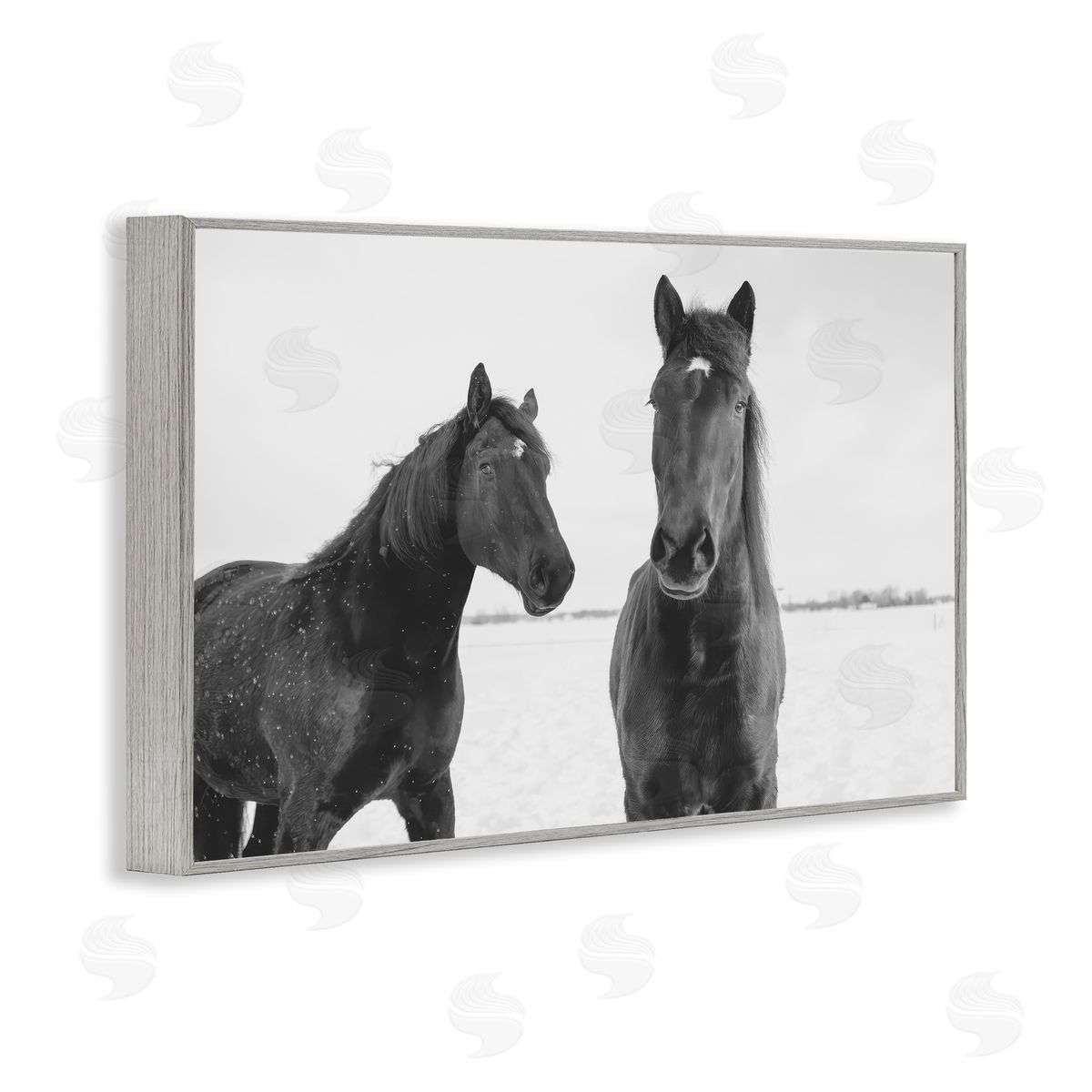 Amy Carroll Draisma Hirdes Winter Horses Canvas Wall Art Print