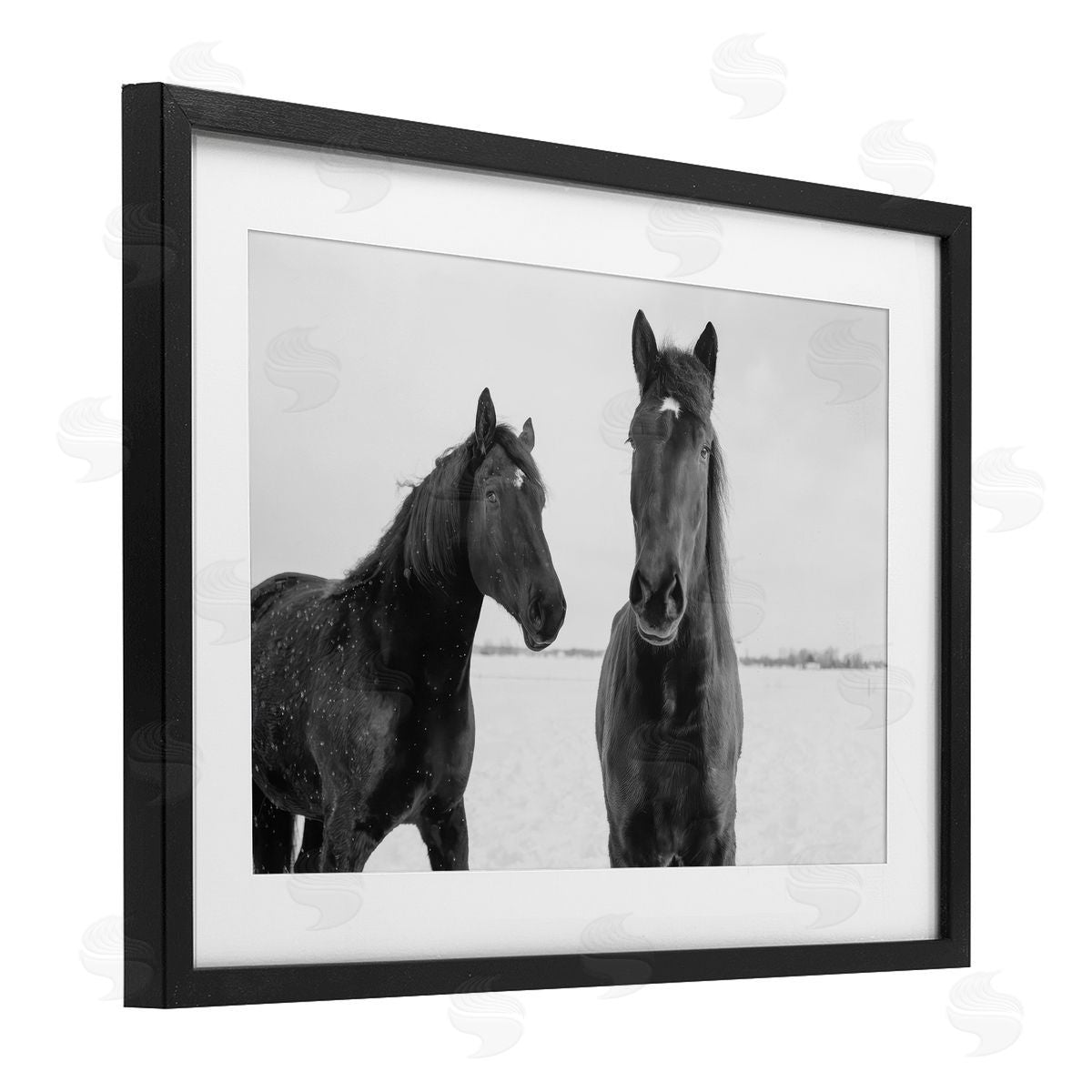 Amy Carroll Draisma Hirdes Winter Horses Canvas Wall Art Print