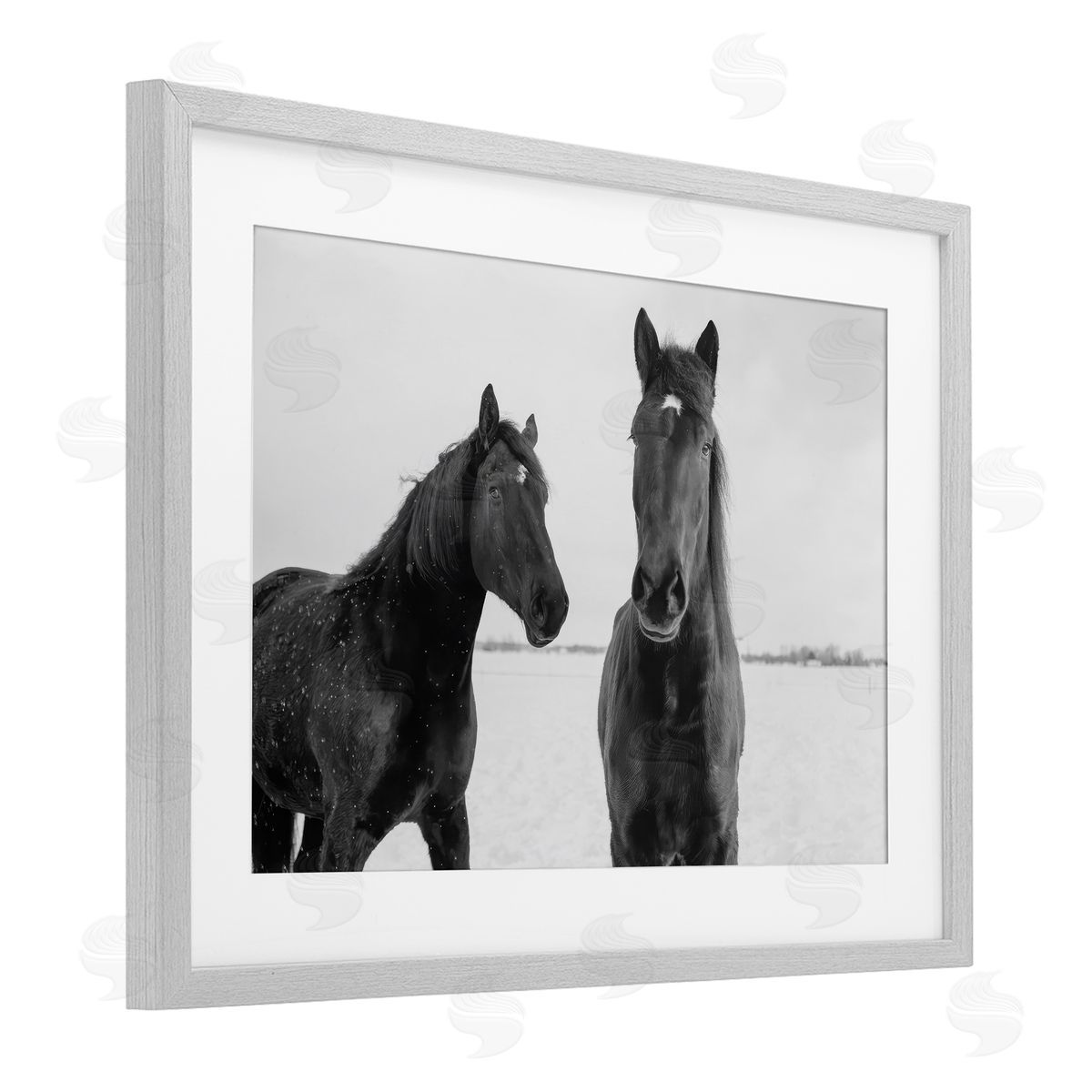 Amy Carroll Draisma Hirdes Winter Horses Canvas Wall Art Print