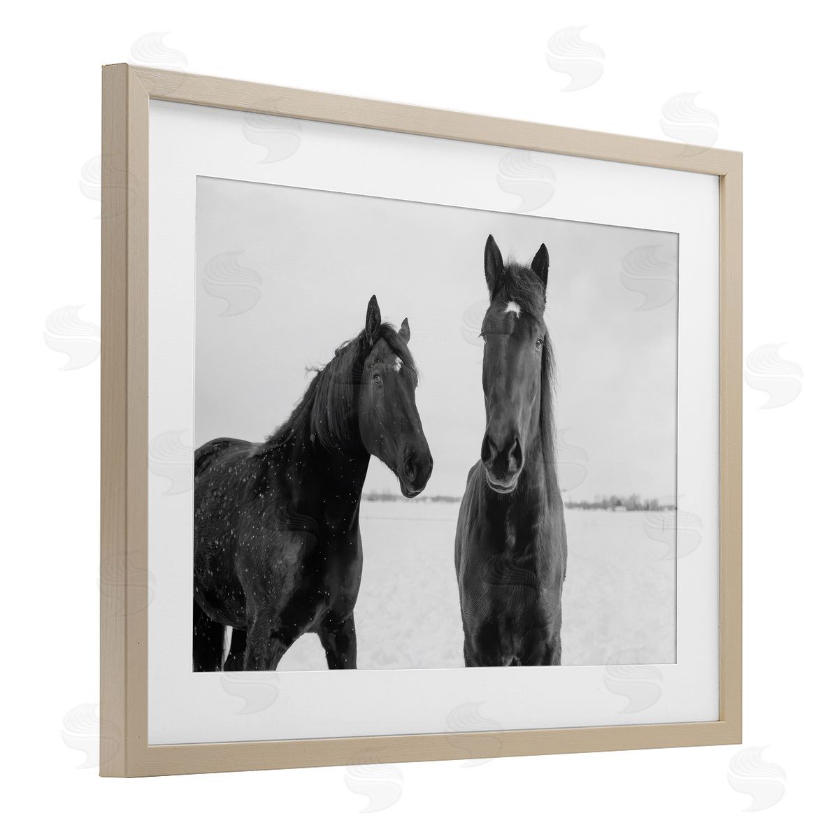 Amy Carroll Draisma Hirdes Winter Horses Canvas Wall Art Print