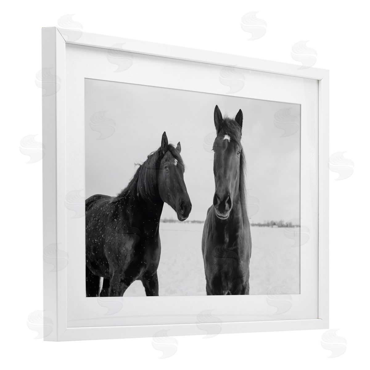 Amy Carroll Draisma Hirdes Winter Horses Canvas Wall Art Print