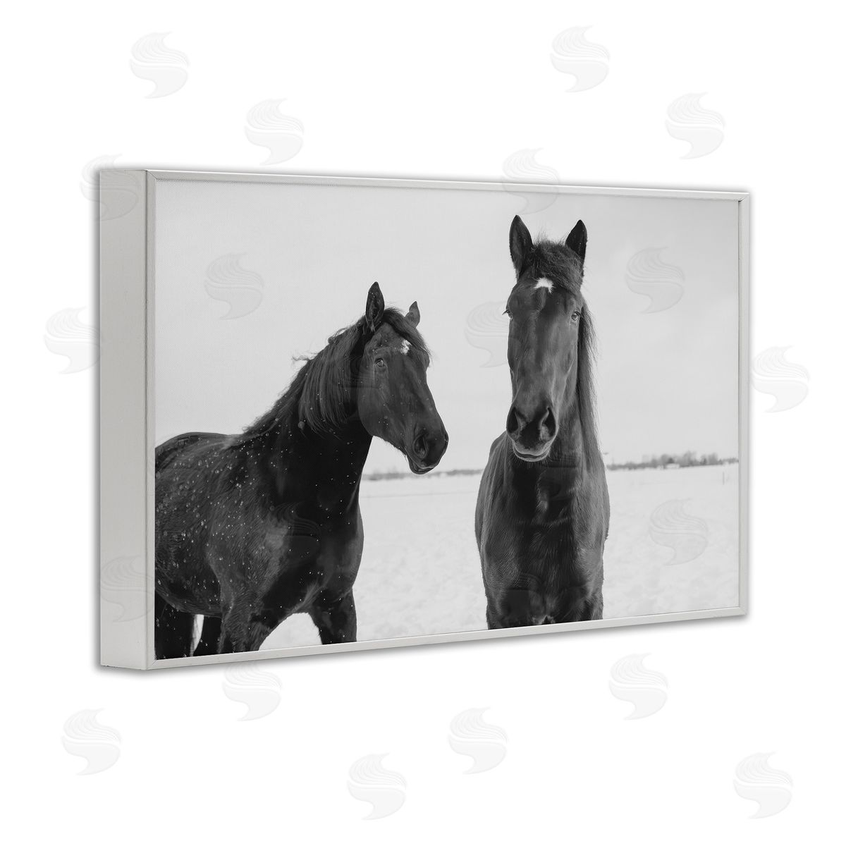 Amy Carroll Draisma Hirdes Winter Horses Canvas Wall Art Print