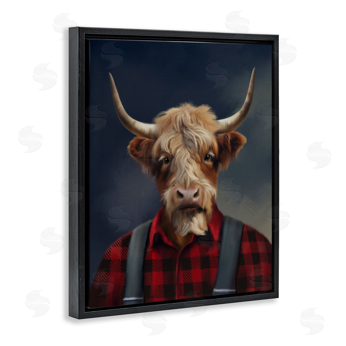 Matthew Piotrowicz Highland Cow Outdoorsman Canvas Wall Art Print