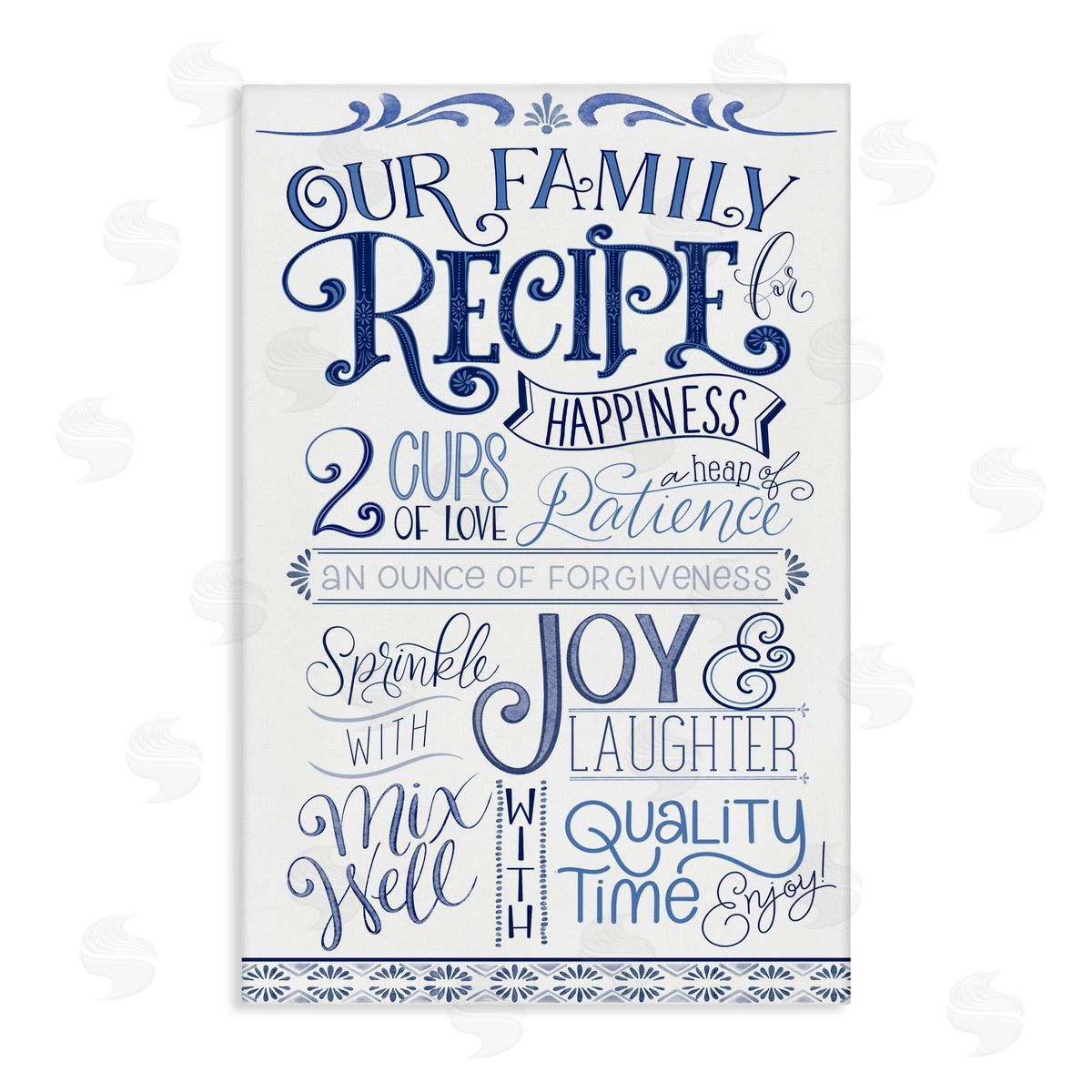 Nicole Tamarin Our Family Recipe Canvas Wall Art Print