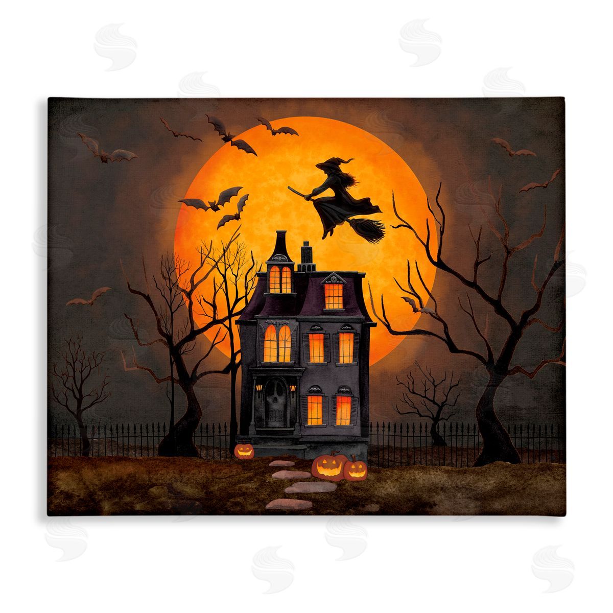 Nicole Tamarin Haunted Night Mansion Canvas Wall Art Print