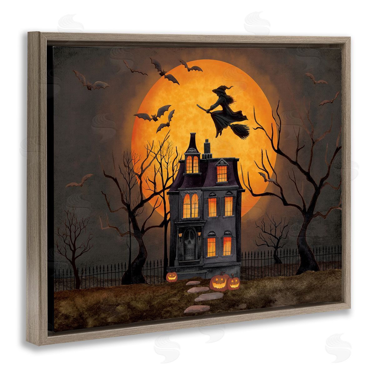 Nicole Tamarin Haunted Night Mansion Canvas Wall Art Print