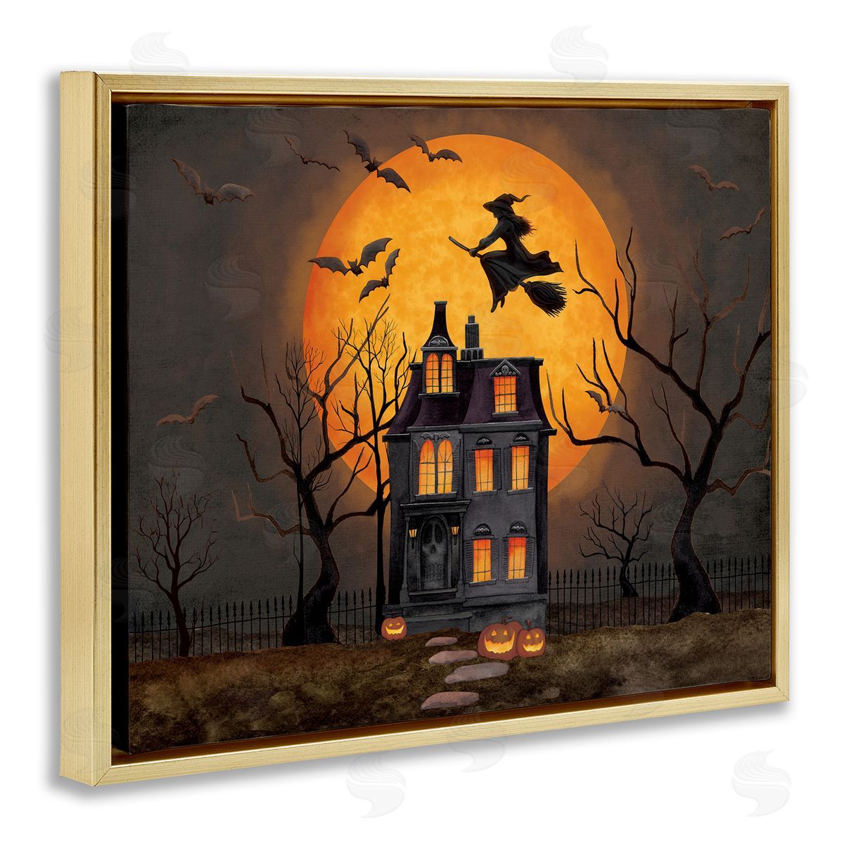 Nicole Tamarin Haunted Night Mansion Canvas Wall Art Print