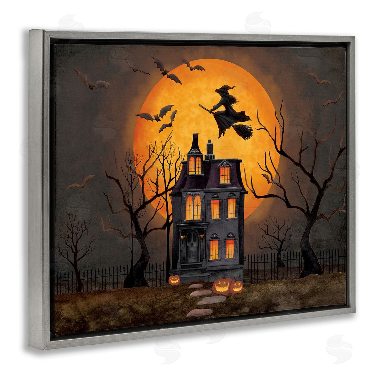 Nicole Tamarin Haunted Night Mansion Canvas Wall Art Print