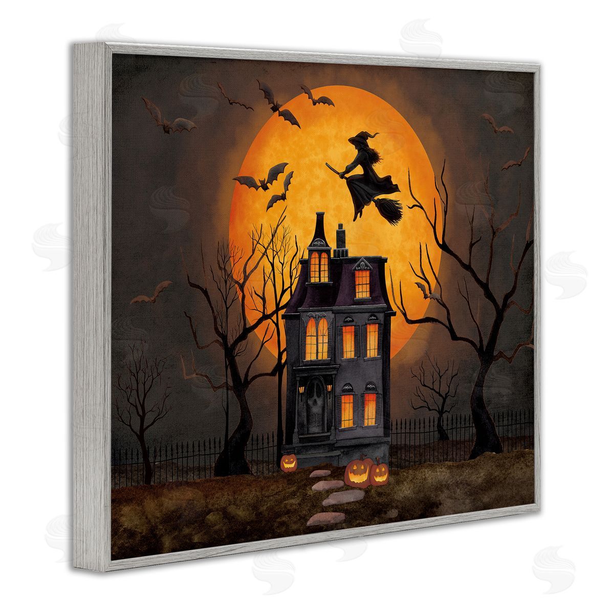 Nicole Tamarin Haunted Night Mansion Canvas Wall Art Print