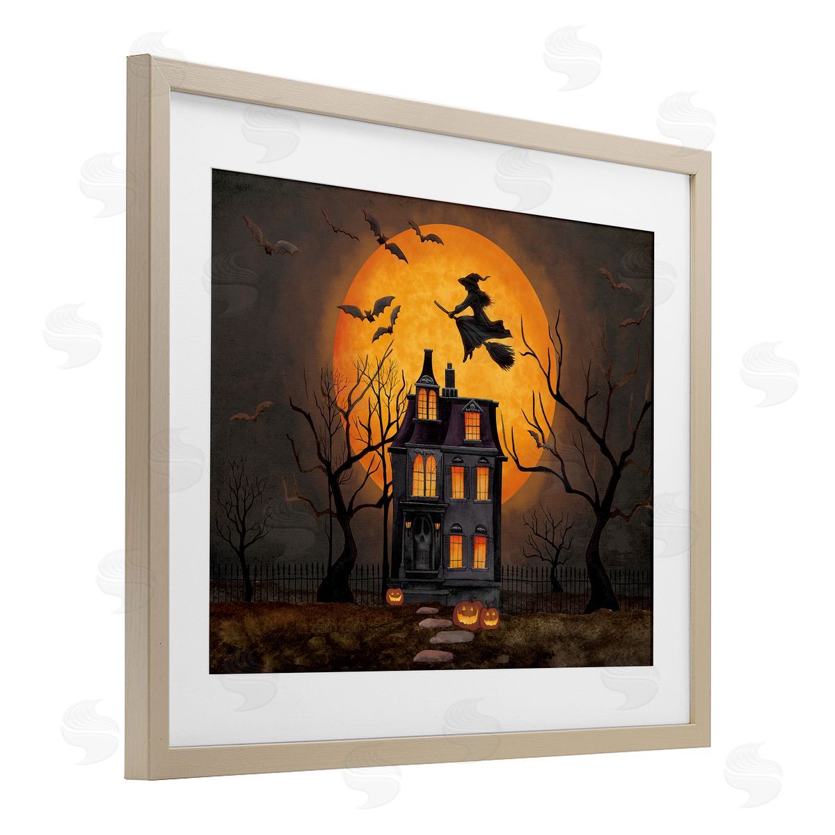 Nicole Tamarin Haunted Night Mansion Canvas Wall Art Print