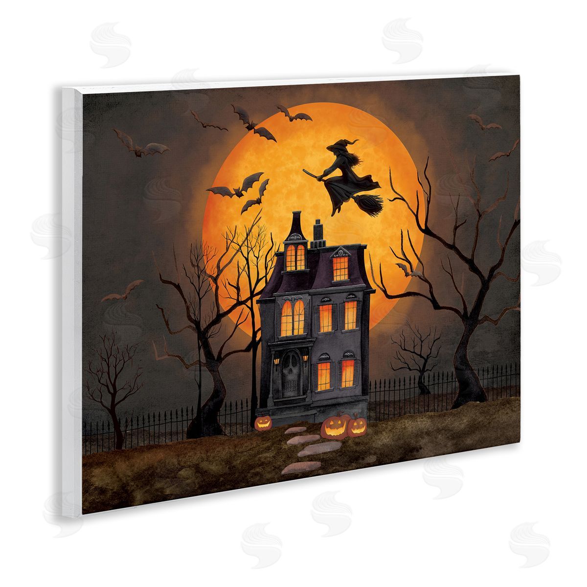 Nicole Tamarin Haunted Night Mansion Canvas Wall Art Print
