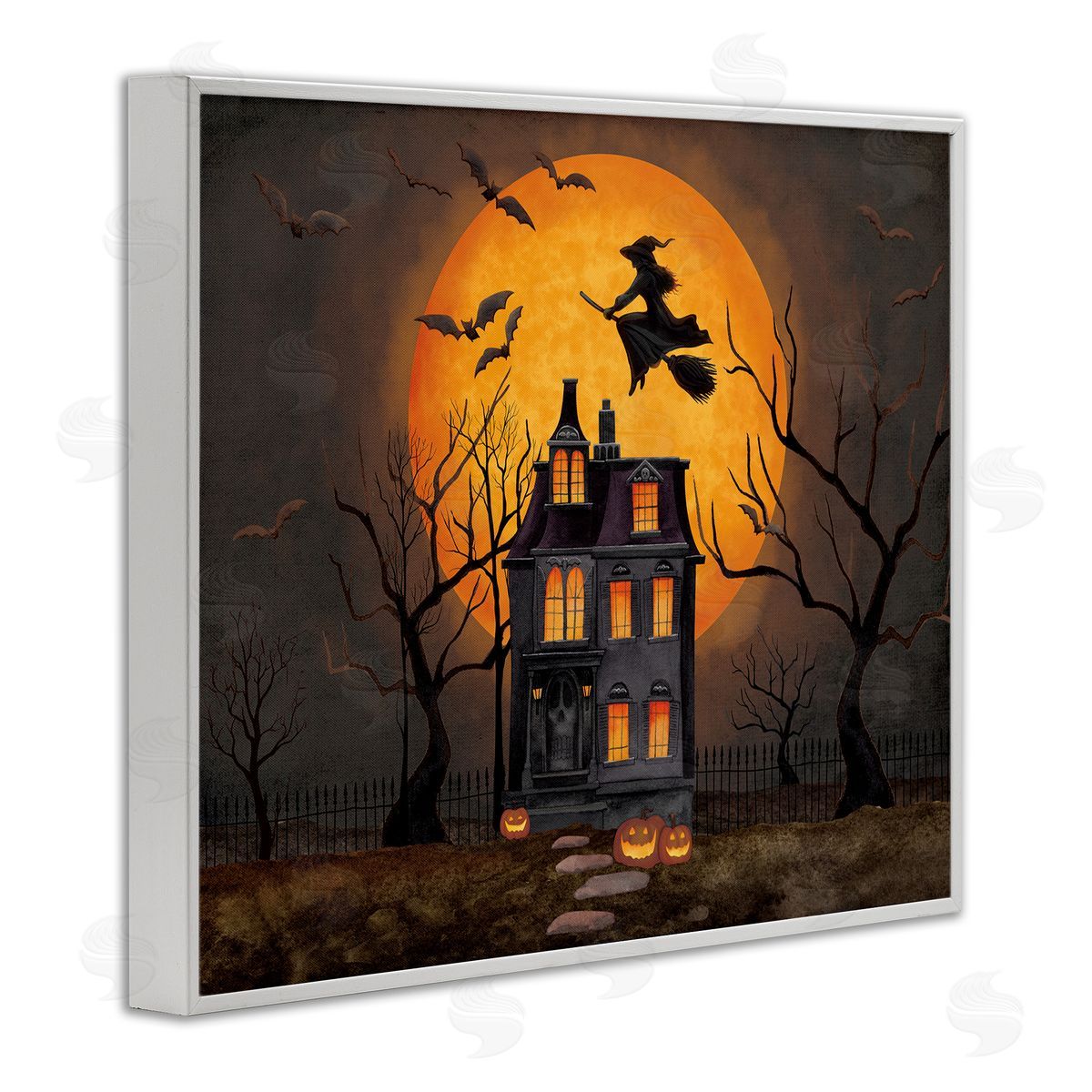 Nicole Tamarin Haunted Night Mansion Canvas Wall Art Print