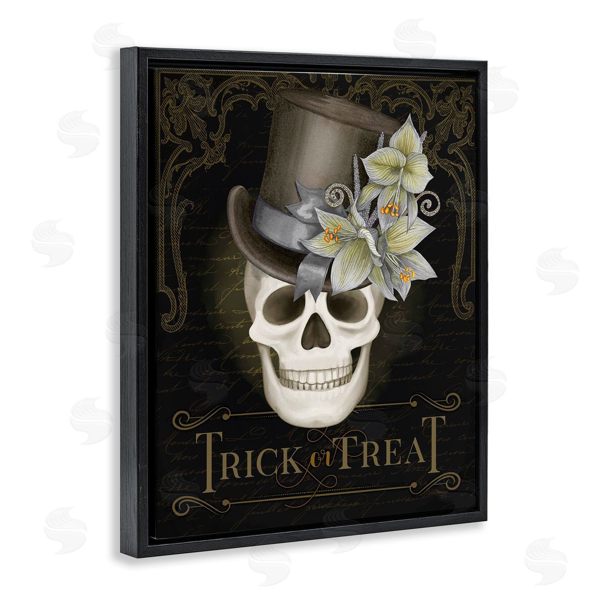 Nicole Tamarin Trick Or Treat Skeleton Skull Canvas Wall Art Print