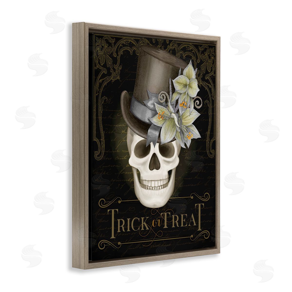 Nicole Tamarin Trick Or Treat Skeleton Skull Canvas Wall Art Print
