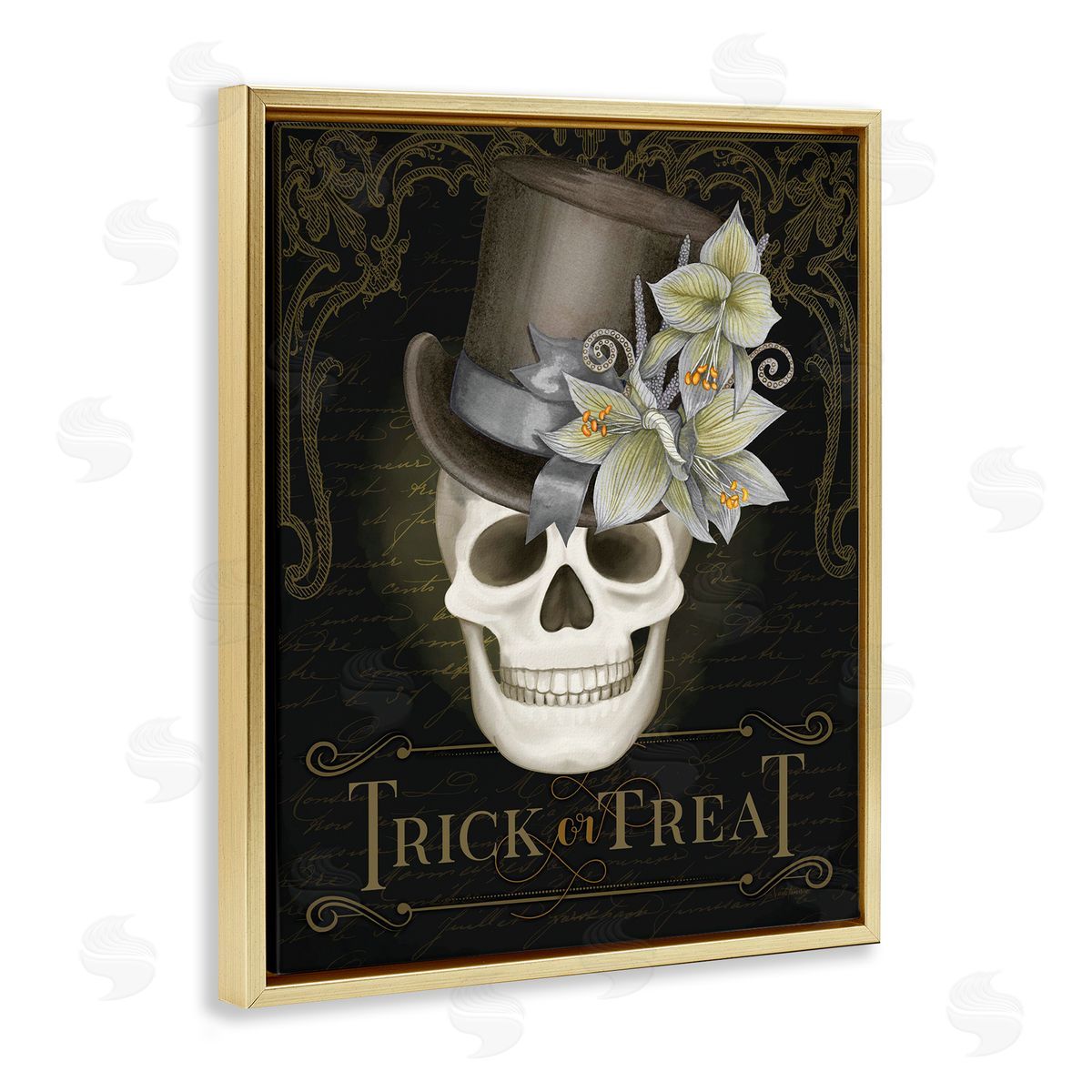 Nicole Tamarin Trick Or Treat Skeleton Skull Canvas Wall Art Print