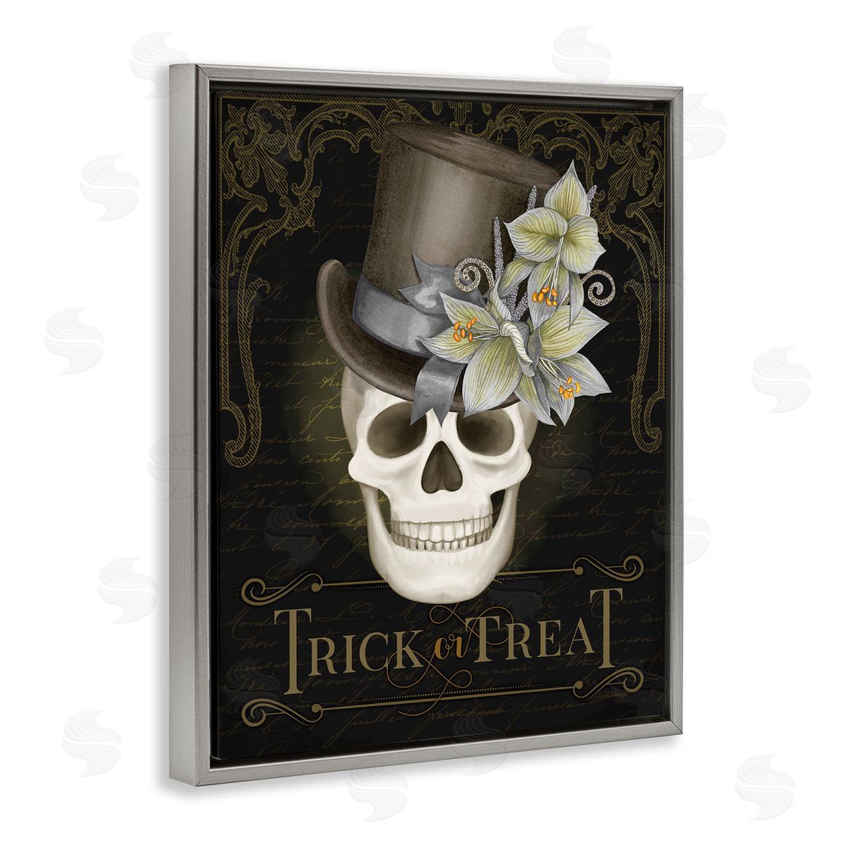Nicole Tamarin Trick Or Treat Skeleton Skull Canvas Wall Art Print