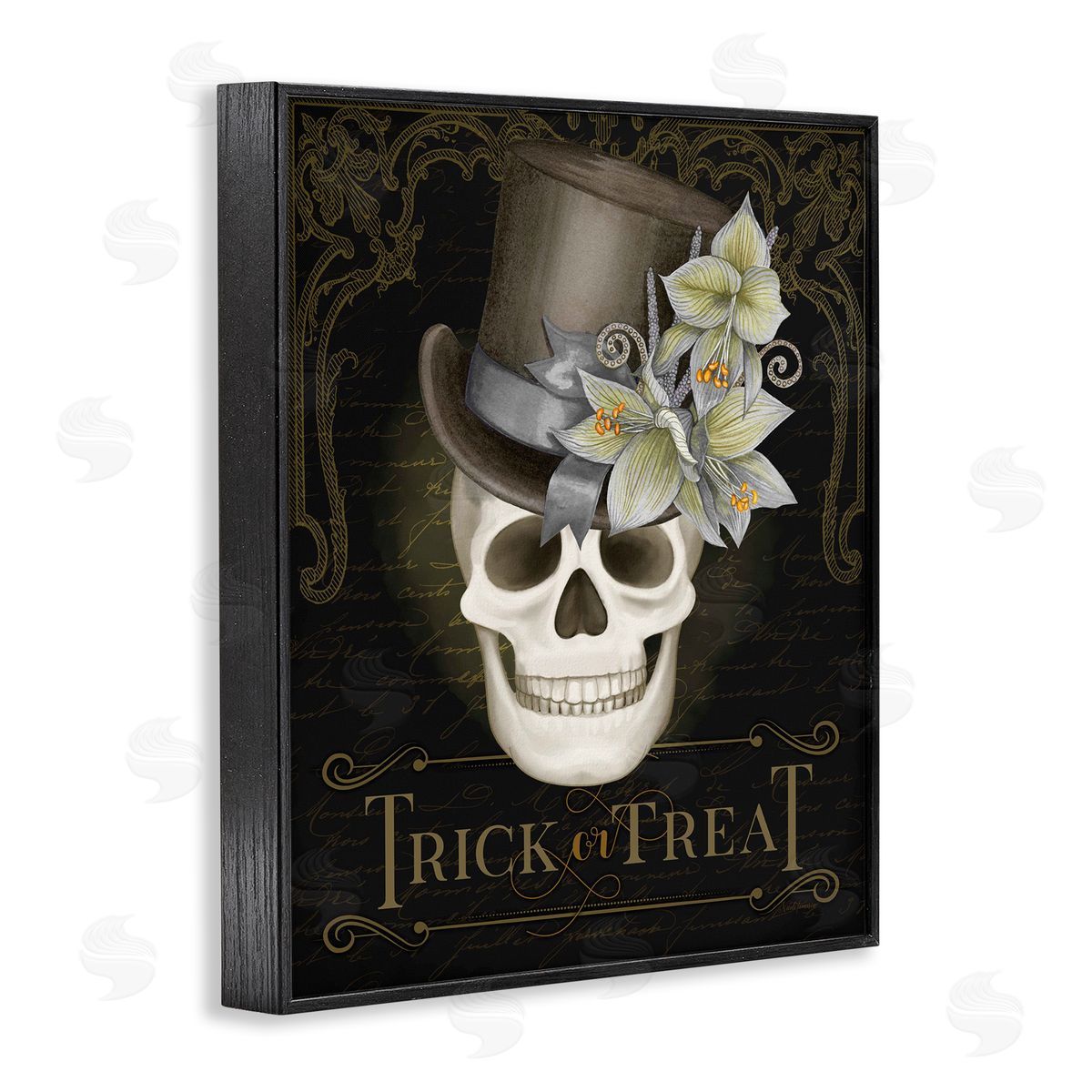 Nicole Tamarin Trick Or Treat Skeleton Skull Canvas Wall Art Print