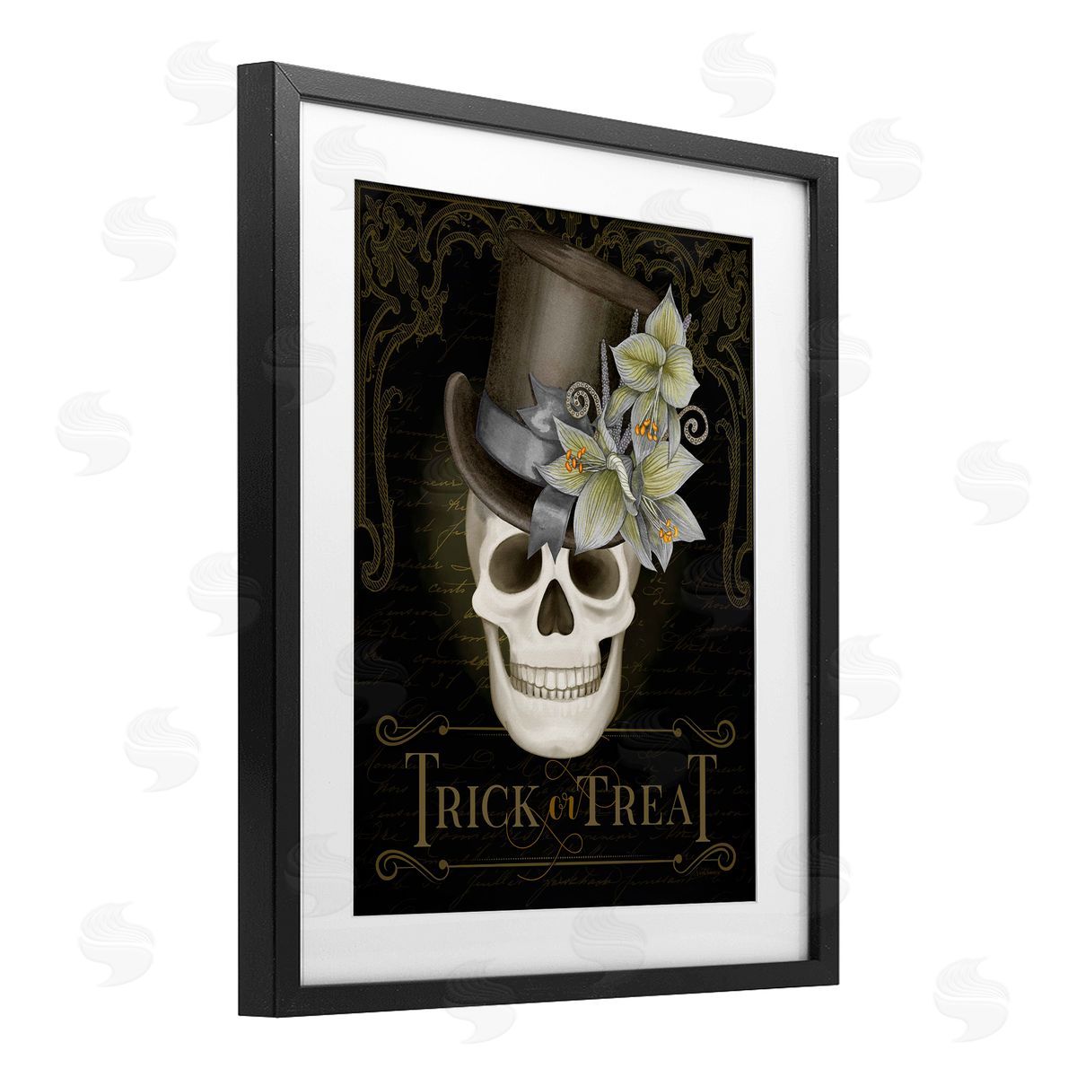 Nicole Tamarin Trick Or Treat Skeleton Skull Canvas Wall Art Print