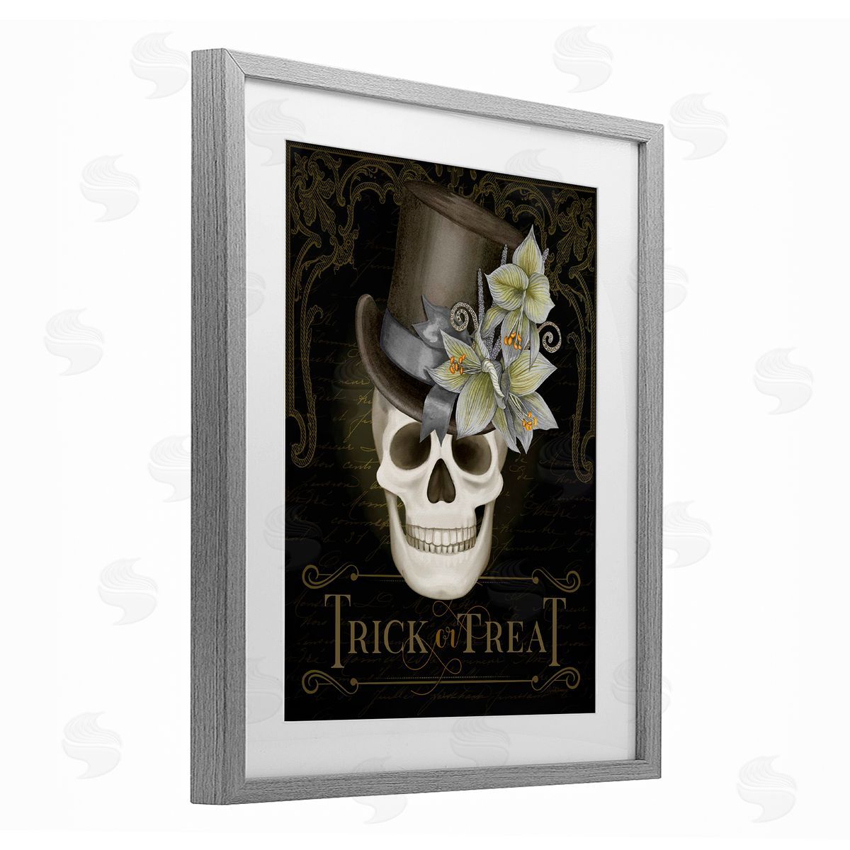 Nicole Tamarin Trick Or Treat Skeleton Skull Canvas Wall Art Print