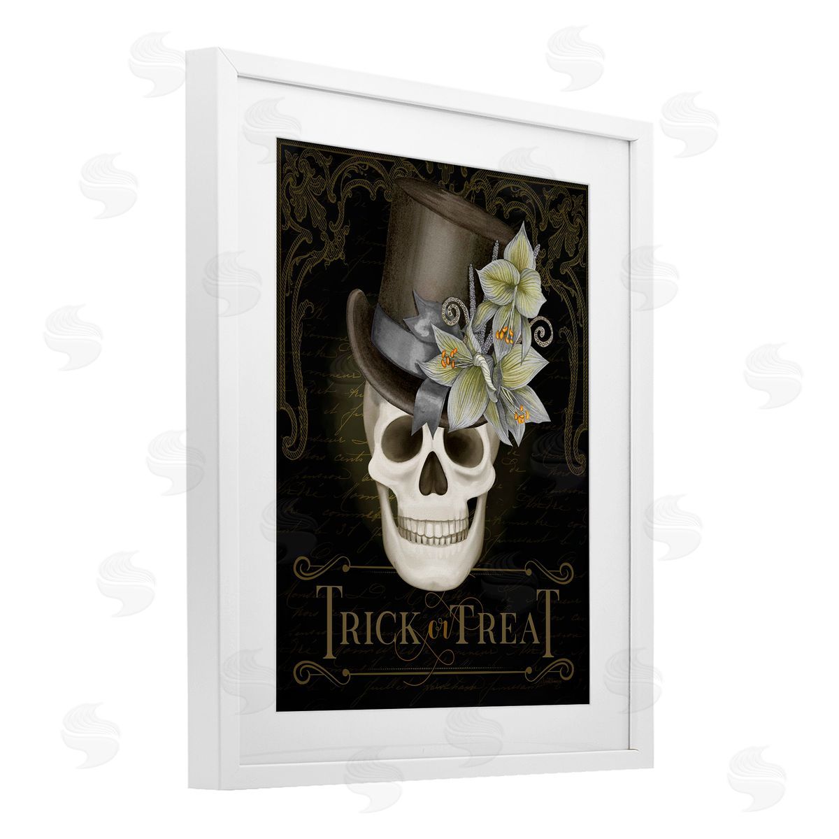Nicole Tamarin Trick Or Treat Skeleton Skull Canvas Wall Art Print