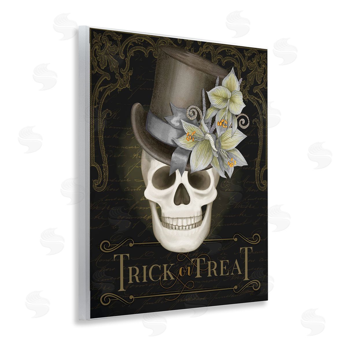 Nicole Tamarin Trick Or Treat Skeleton Skull Canvas Wall Art Print
