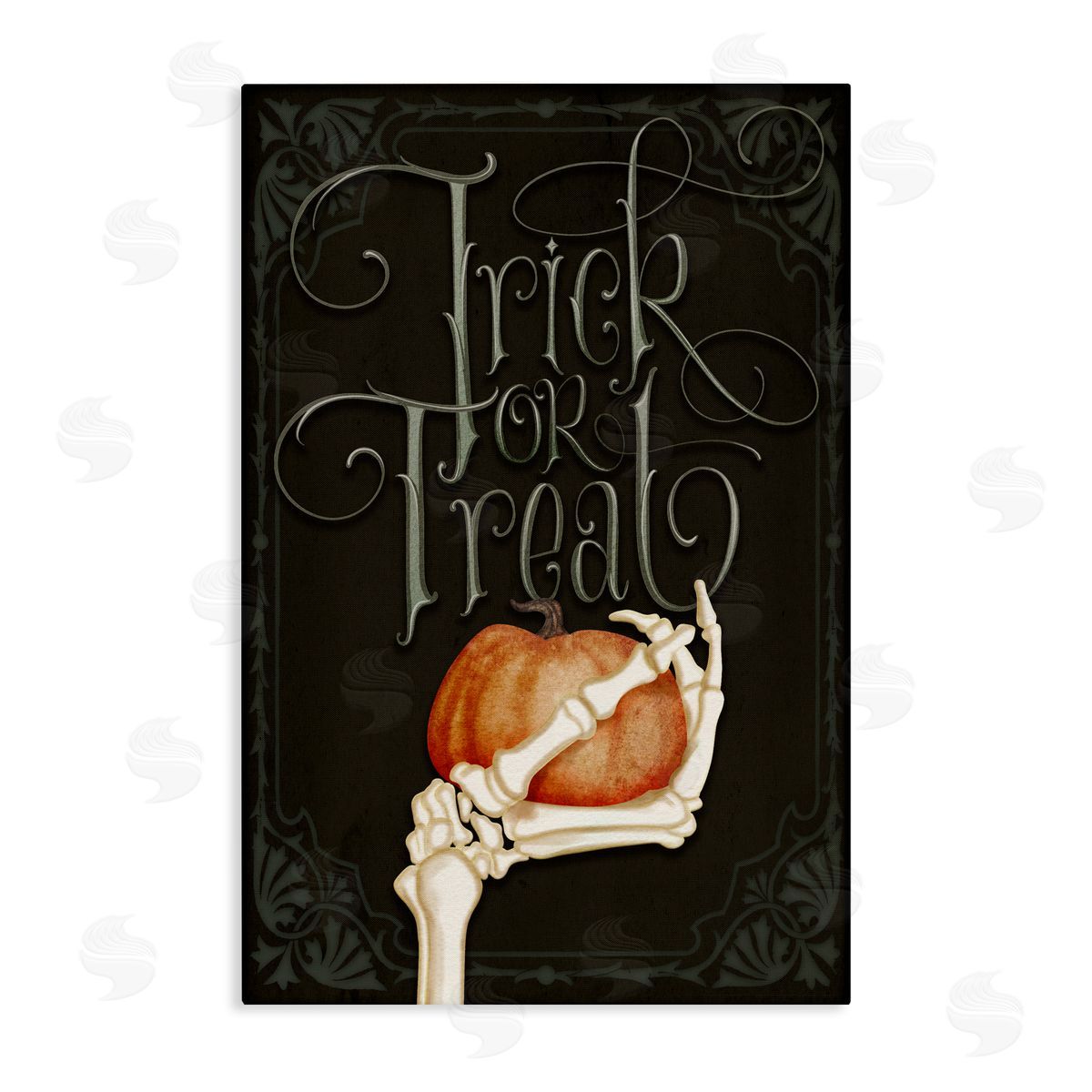Nicole Tamarin Trick Or Treat Skeleton Hand Canvas Wall Art Print