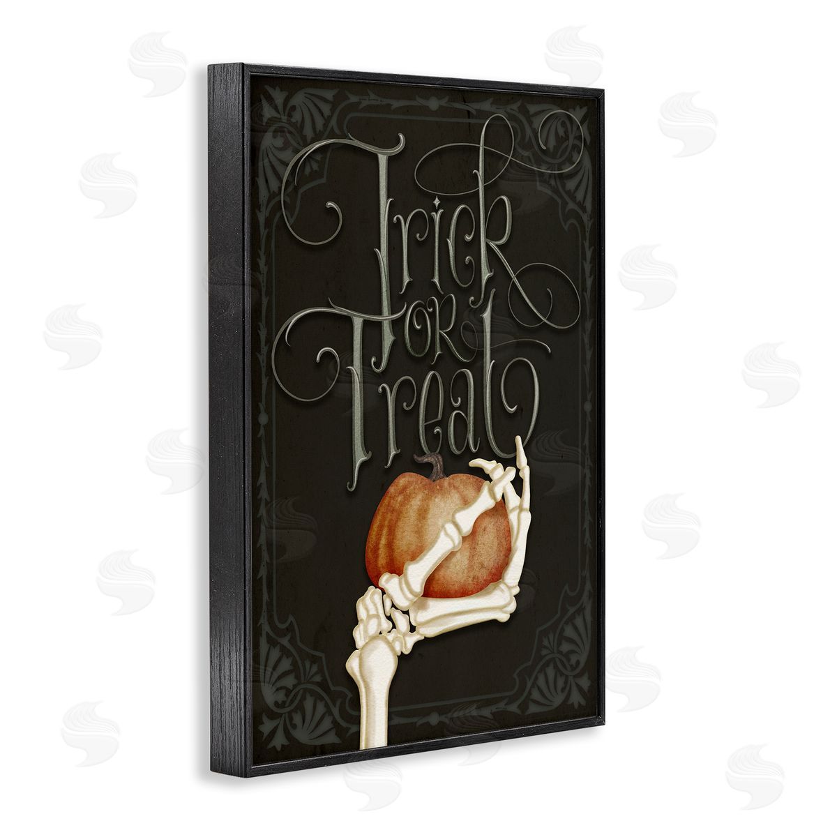 Nicole Tamarin Trick Or Treat Skeleton Hand Canvas Wall Art Print