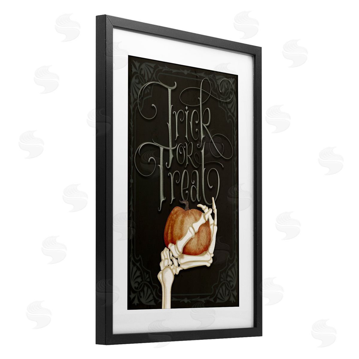 Nicole Tamarin Trick Or Treat Skeleton Hand Canvas Wall Art Print