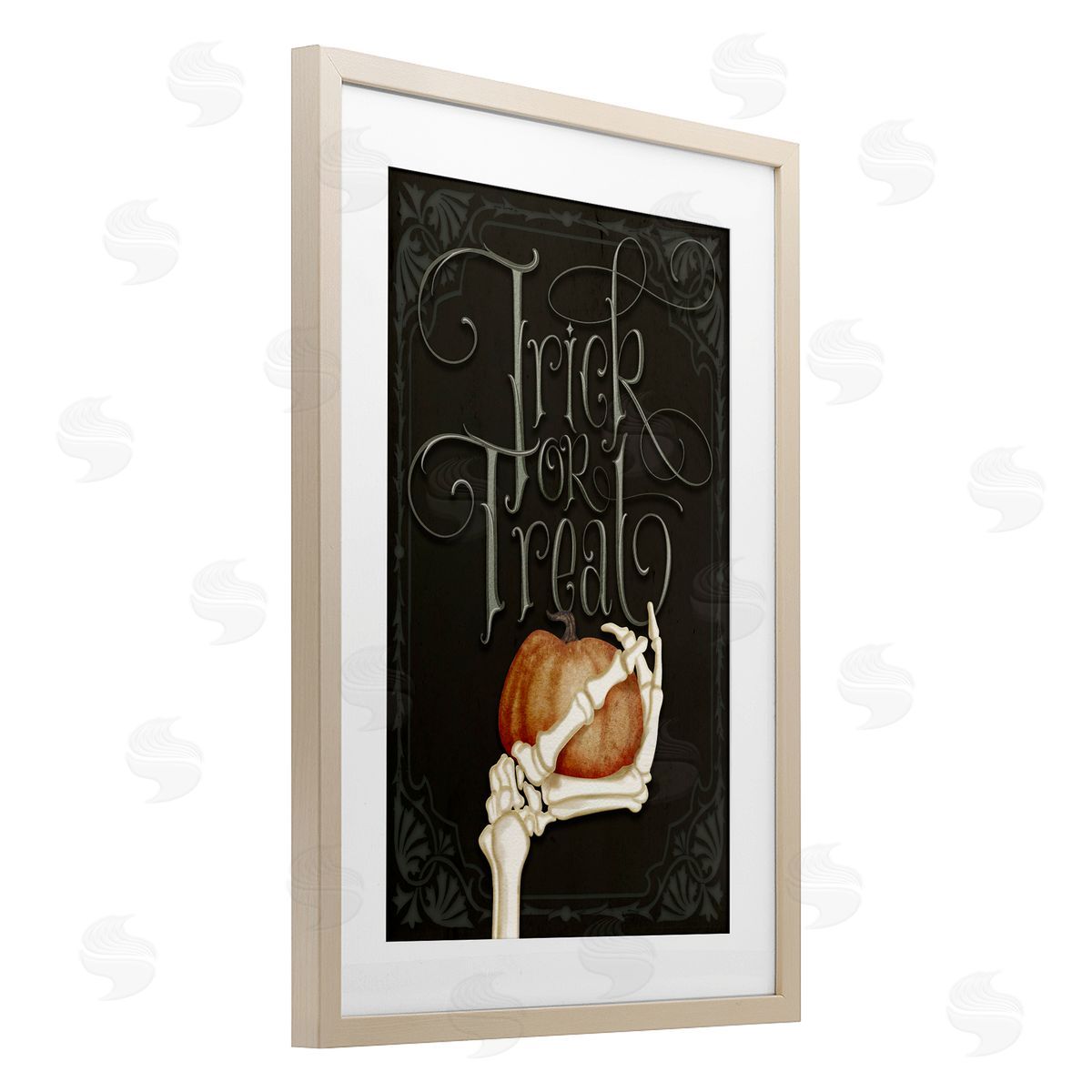 Nicole Tamarin Trick Or Treat Skeleton Hand Canvas Wall Art Print