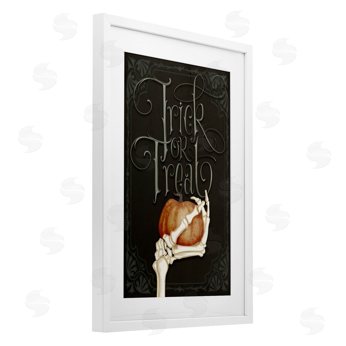 Nicole Tamarin Trick Or Treat Skeleton Hand Canvas Wall Art Print