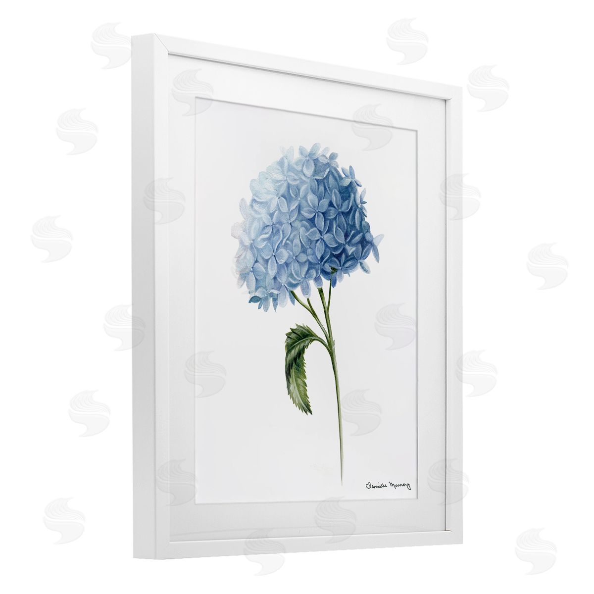Danielle Murray Blue Hydrangea In Bloom Canvas Wall Art Print
