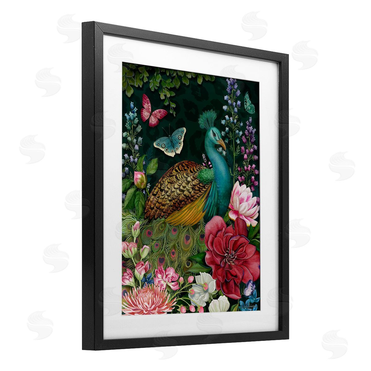 Nicole Tamarin Wild Garden Peacock Canvas Wall Art Print