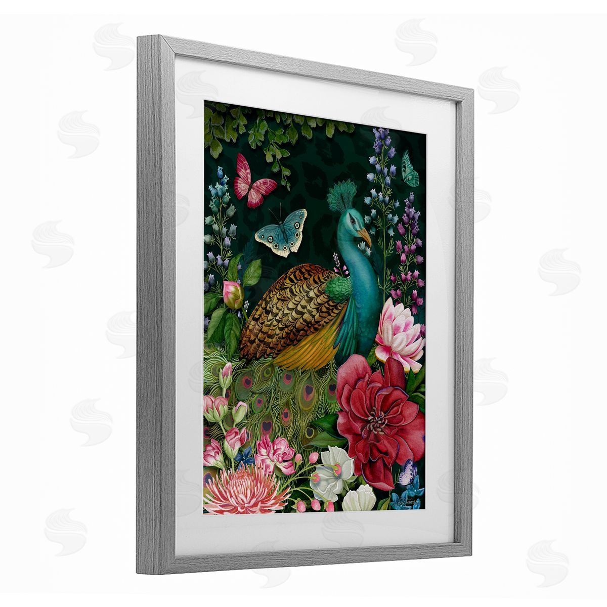 Nicole Tamarin Wild Garden Peacock Canvas Wall Art Print