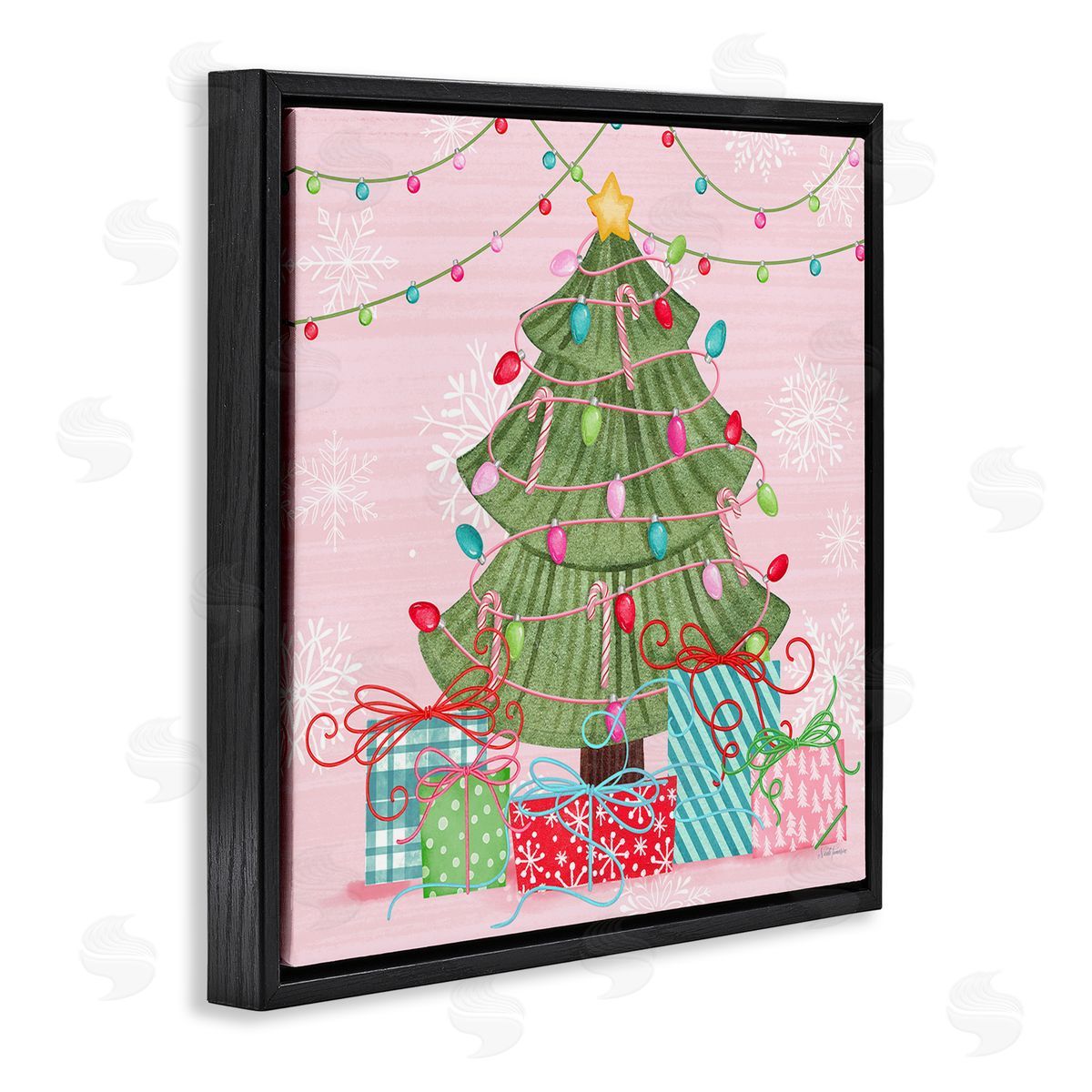 Nicole Tamarin Merry Pinkmas Tree Canvas Wall Art Print