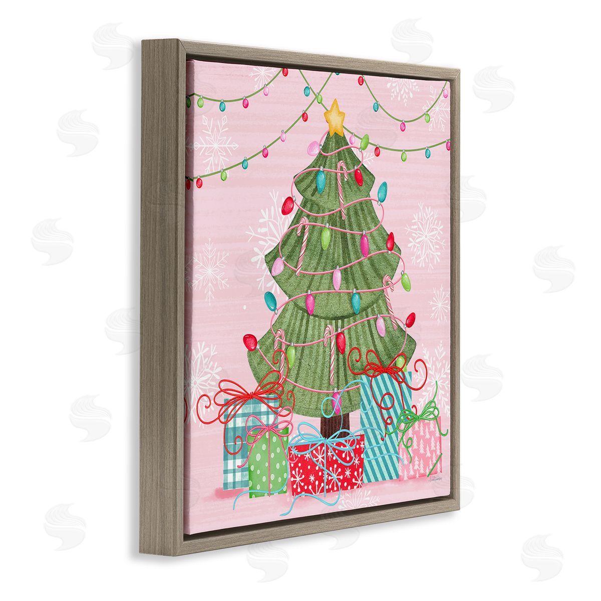 Nicole Tamarin Merry Pinkmas Tree Canvas Wall Art Print