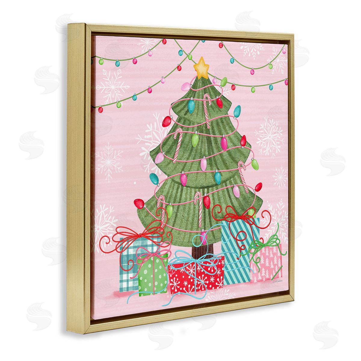 Nicole Tamarin Merry Pinkmas Tree Canvas Wall Art Print