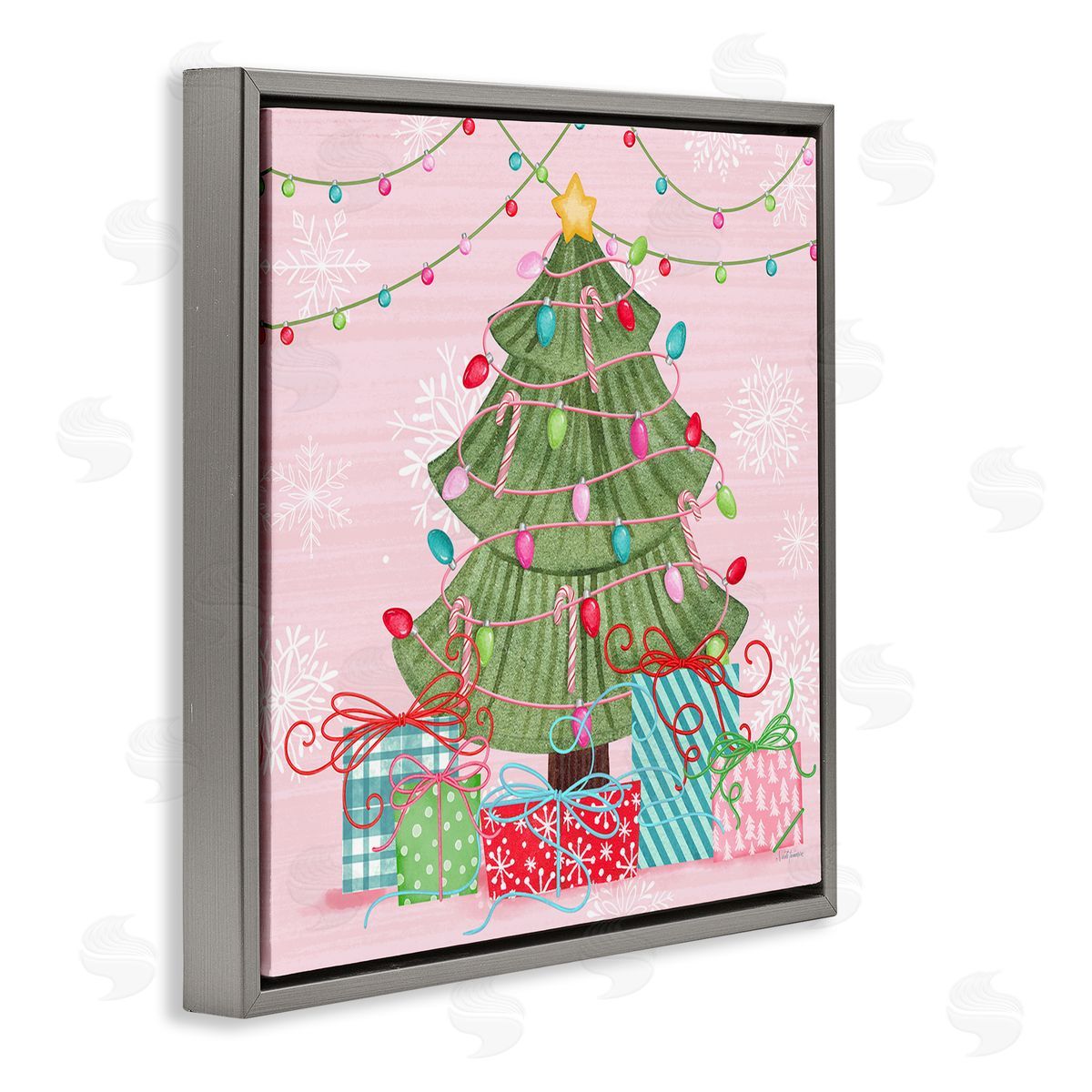 Nicole Tamarin Merry Pinkmas Tree Canvas Wall Art Print