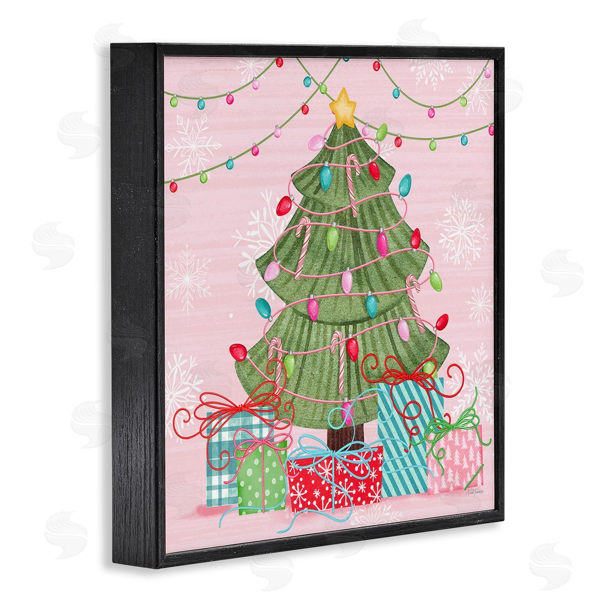 Nicole Tamarin Merry Pinkmas Tree Canvas Wall Art Print