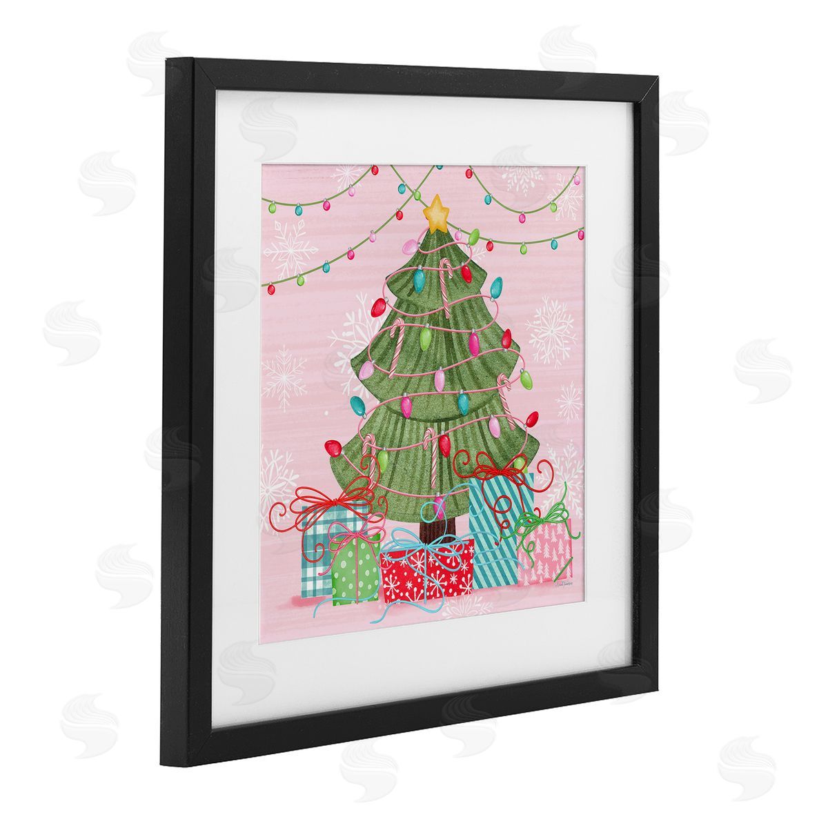 Nicole Tamarin Merry Pinkmas Tree Canvas Wall Art Print