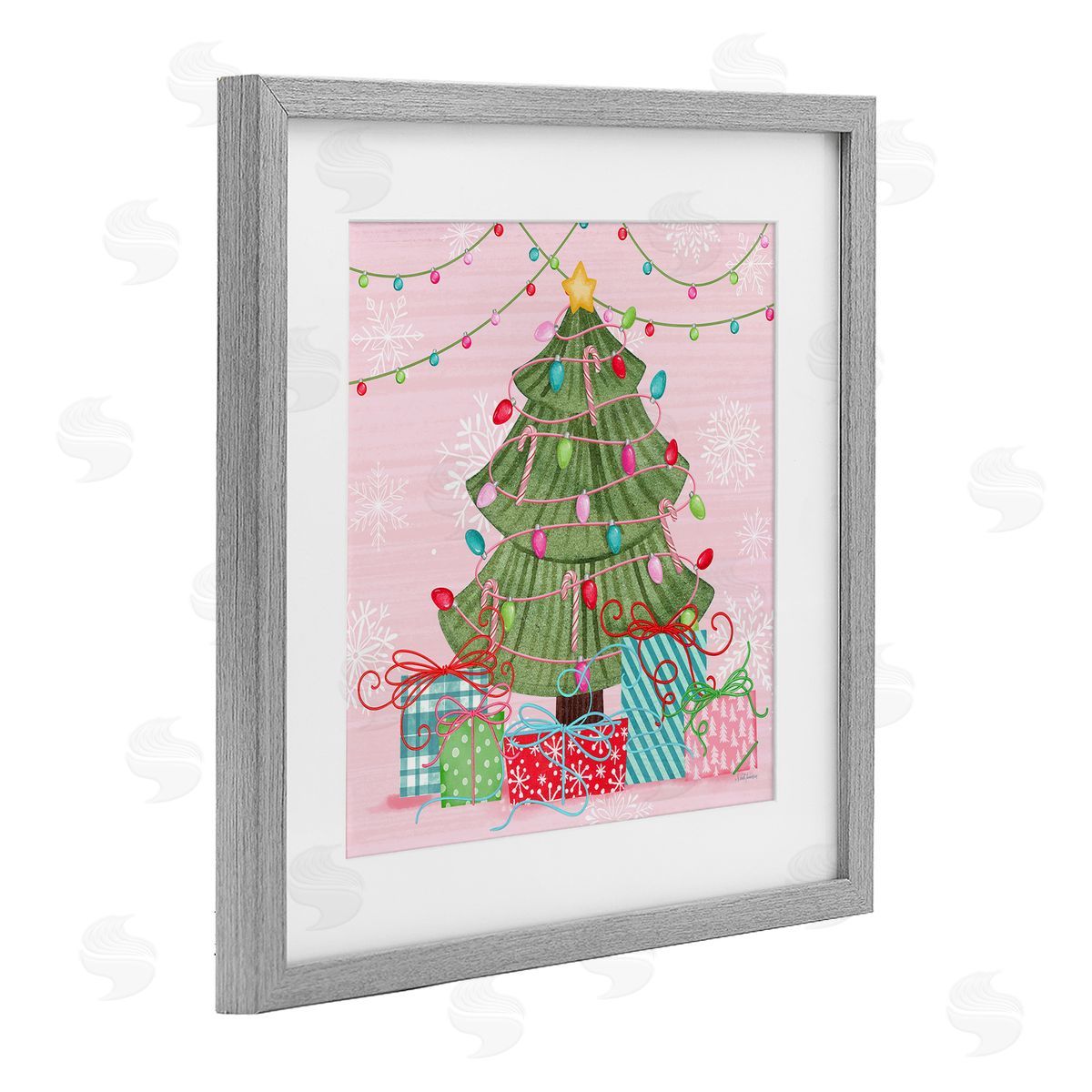 Nicole Tamarin Merry Pinkmas Tree Canvas Wall Art Print