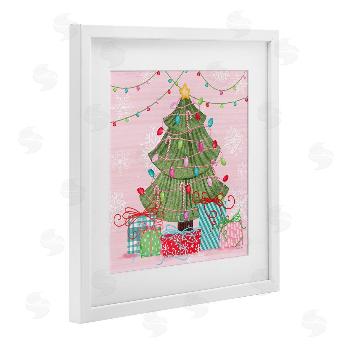 Nicole Tamarin Merry Pinkmas Tree Canvas Wall Art Print